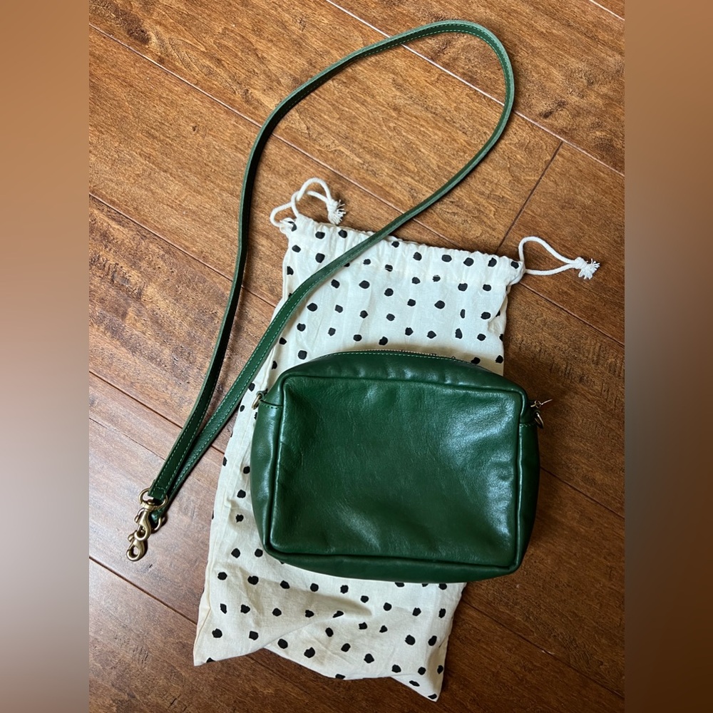 Clare V midi sac evergreen rustic